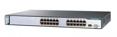 Коммутатор Cisco WS-C3750-24TS-S (24 порта 10/100Base-T, 2 порта 1Гб SFP)