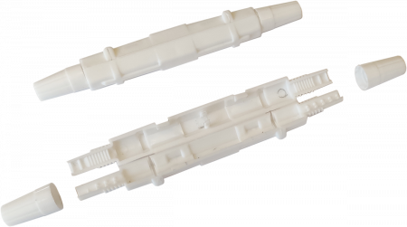 Мини-муфта для защиты места сварки FTTH кабеля, белая