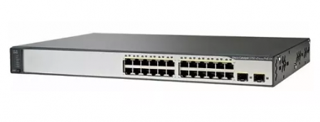 Коммутатор Cisco WS-C3750-24PS-E (24 порта 10/100Base-T PoE, 2 порта 1Гб SFP )