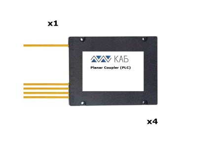 Делитель оптический корпусный PLC 1x4 BOX 3mm 1м G657