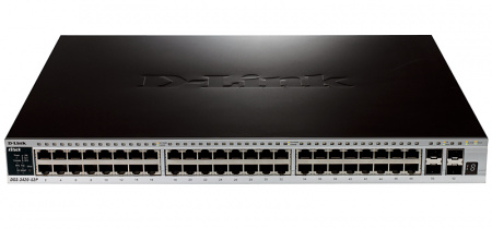 Коммутатор D-Link DGS-3420-52P/B1A , L2+ Stackable Managed Gigabit Switch with 48 10/100/1000B