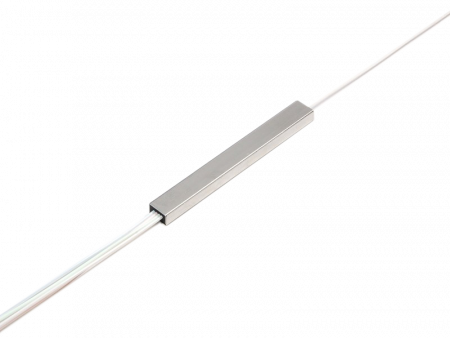 Планарный оптический делитель на 2 отвода, без коннекторов. В бескорпусном исполнении, отводы 0,9мм длиной 1м.