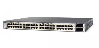 Коммутатор Cisco WS-C3750E-48TD-S: 48 портов 10/100/1000Base-T, 2 порта 10Гб X2