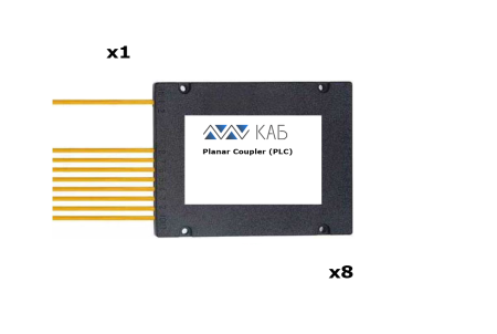 Делитель оптический корпусный PLC 1x8 BOX 3mm 1м G657