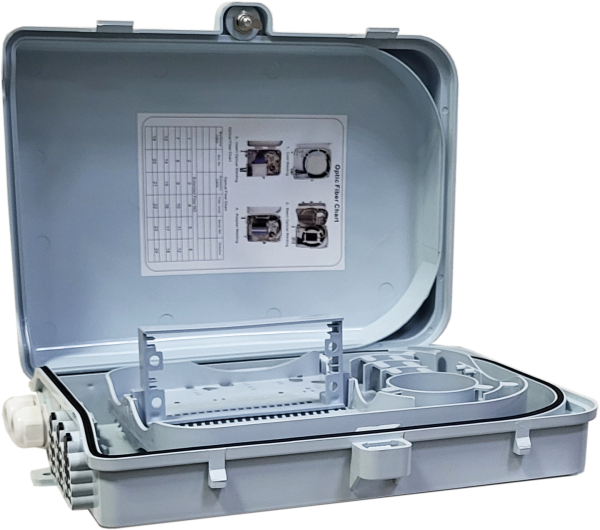 С момощью кронштейна можно установить в оптическую коробку модульный (LGX) делитель.