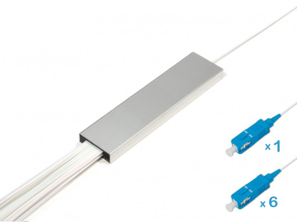Делитель оптический планарный 1x6.SC/UPC 1м.