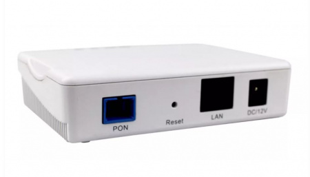 Абонентское устройство GPON ONU (Optical Network Unit) поддерживает 1 порт GPON (SC/UPC) и 1 порт 10/100/1000Base-T (RJ45)