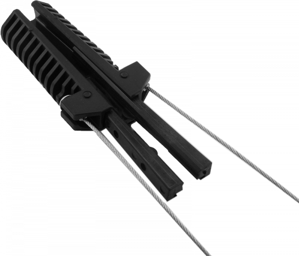 Зажим анкерный натяжной PA-69 1.8 кН для подвеса круглого самонесущего оптического кабеля диаметром от 6 до 9мм Зажим анкерный натяжной PA-69 1.8 кН для подвеса круглого самонесущего оптического кабеля диаметром от 6 до 9мм