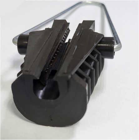 Зажим пластиковый Н-3 предназначен для крепления самонесущего оптического кабеля от 4 до 7мм с усилием до 1,5кН Зажим пластиковый Н-3 предназначен для крепления самонесущего оптического кабеля от 4 до 7мм с усилием до 1,5кН