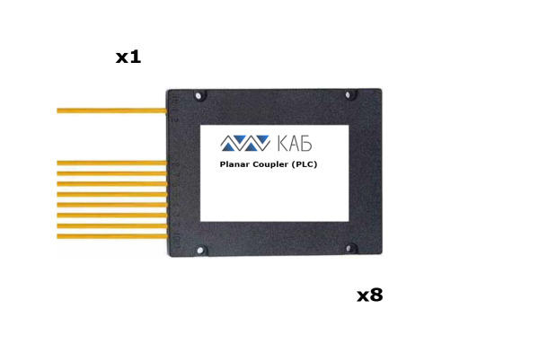 Делитель оптический корпусный PLC 1x8 BOX 3mm 1м G657