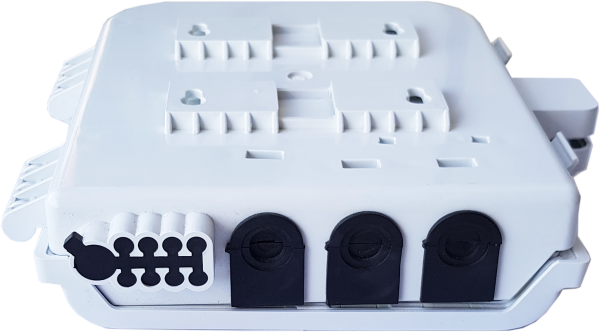 Предназначена для быстрого и удобного подключения до 8 абонентов в PON сетях. Содержит сплайс-кассету для установки оптического делителя и весь необходимый крепеж. 