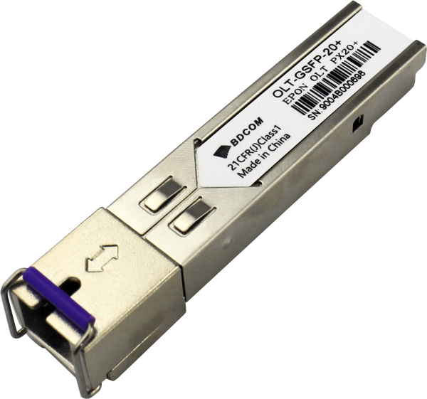 Оптический модуль GEPON BDCOM OLT-GSFP-20+, дальность до 20км (32dB), Tx/Rx: 1490/1310нм	