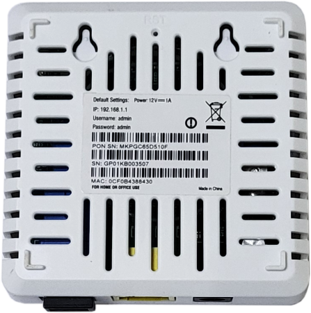 Абонентское устройство XPON ONU/ONT (Optical Network Unit) поддерживает 1 порт XPON (SC/APC) и 1 порт 10/100/1000Base-T (RJ45) в мини корпусе