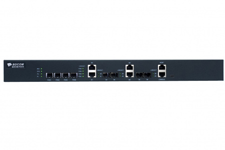 Станционный терминал OLT с 4 портами GEPON, 6GE, FEC