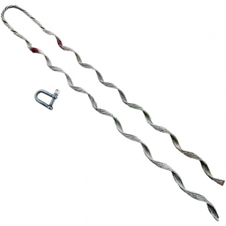 Зажим спиральный натяжной НСО-4(6)-10,6/11,6, рабочее натяжение 4кН, для кабеля диаметром от 10,6 до 11,6 мм, прочность заделки 6кН.