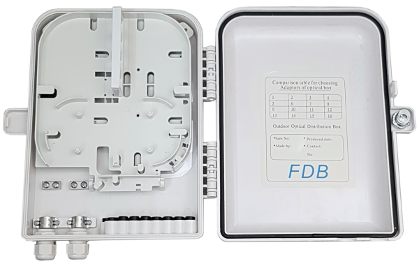 Предназначена для быстрого и удобного подключения до 16 абонентов в PON сетях. Содержит сплайс-кассету для установки оптического делителя и весь необходимый крепеж. 
