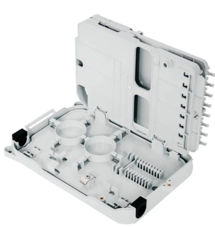 Подъездная распределительная оптическая коробка для установки в подъезде на 16 портов SC/LC Duplex