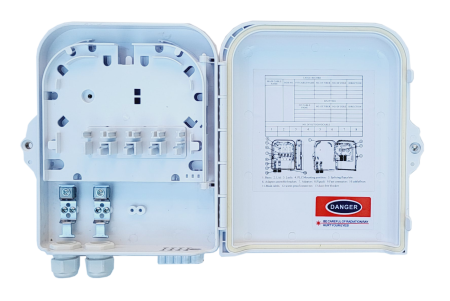 Коробка распределительная оптическая для FTTH предназначена для быстрого и удобного подключения до 8 абонентов в PON сетях. Содержит сплайс-кассету для установки оптического делителя и весь необходимый крепеж. 