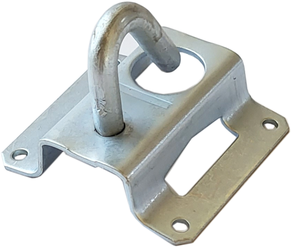 Узел крепления УК-ОК-01 используется для поддерживающего крепления оптического кабеля типа FTTH и при помощи анкерного натяжного зажима типа P25 или ODWAC-22 на промежуточных опорах.