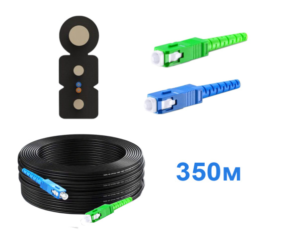 Патчкорд FTTH с выносным элементом, диэлектрик, волокно G657, SC/UPC-SC/APC - 350м.