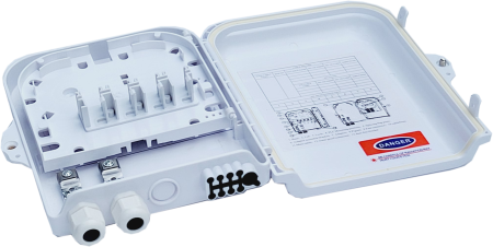 Коробка распределительная оптическая для FTTH предназначена для быстрого и удобного подключения до 8 абонентов в PON сетях. Содержит сплайс-кассету для установки оптического делителя и весь необходимый крепеж. 