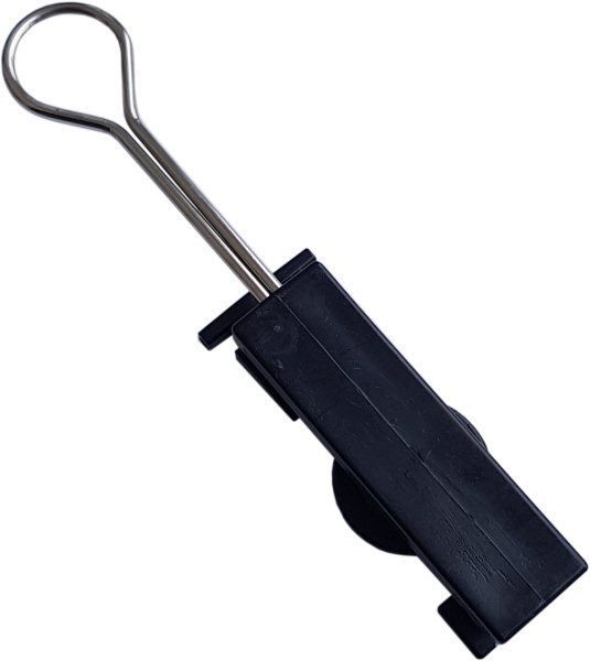 Зажим для  FTTH кабеля S-clamp обеспечивает максимально надежное крепление и сохранность оболочки кабеля.